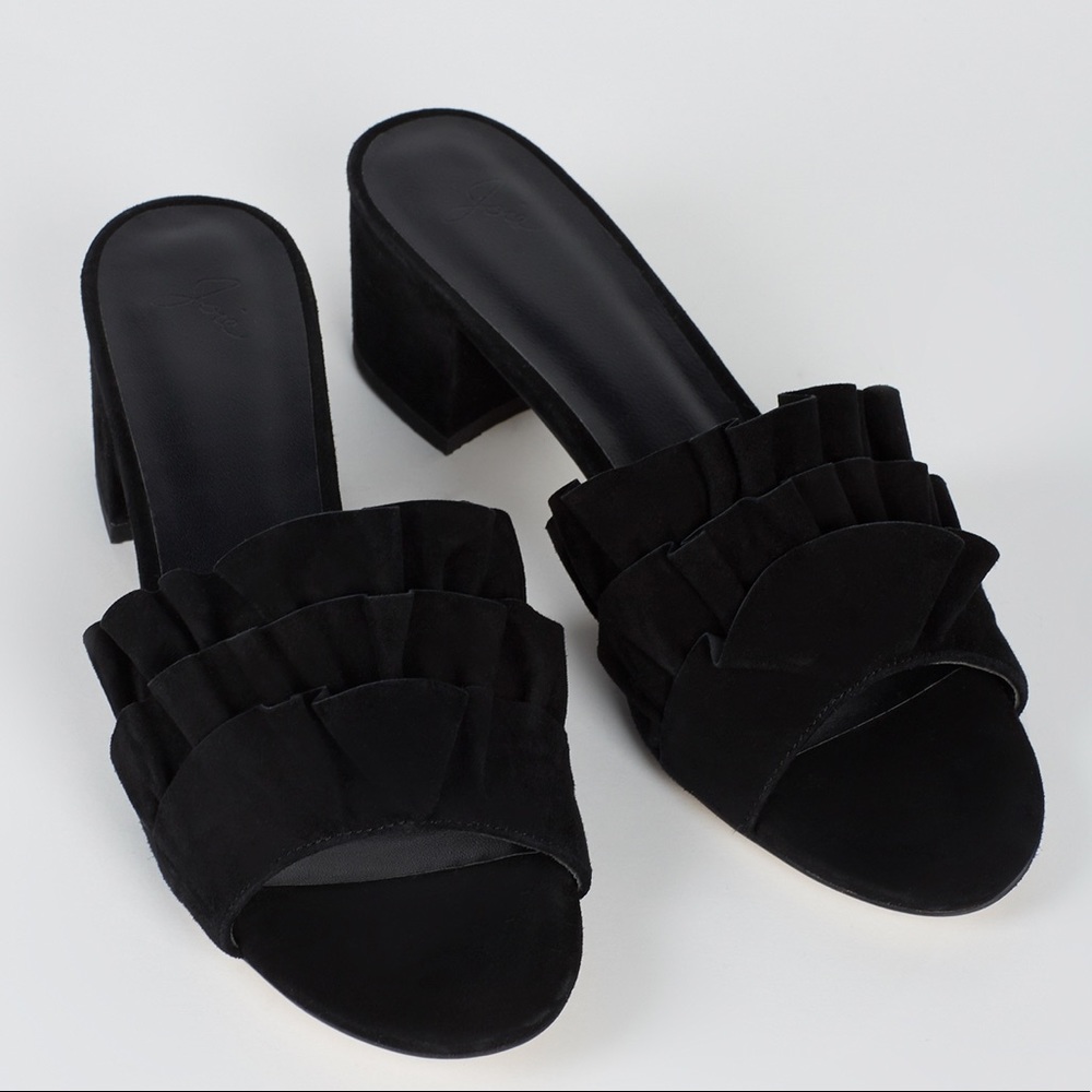 Joie Mai Suede Ruffled Mule